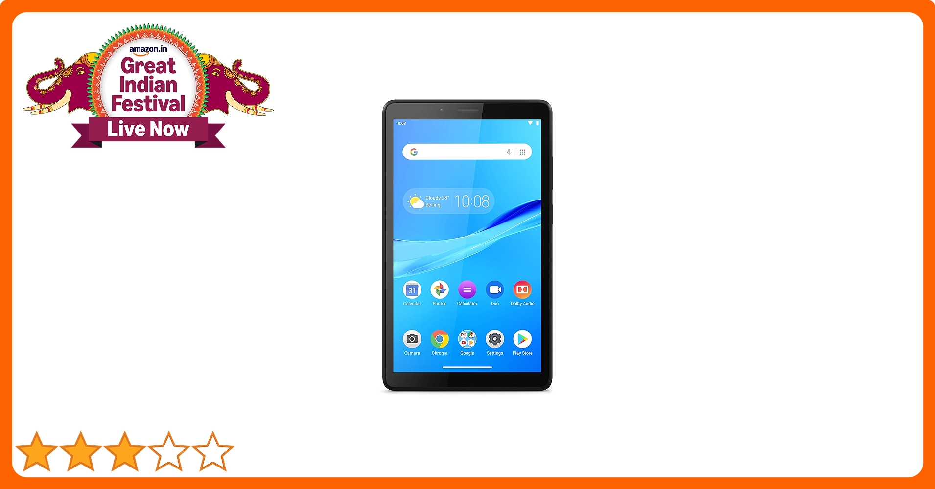 Lenovo Tab M7 Tablet (7-inch(17.7cm), 1GB, 8GB, Wi-fi Only